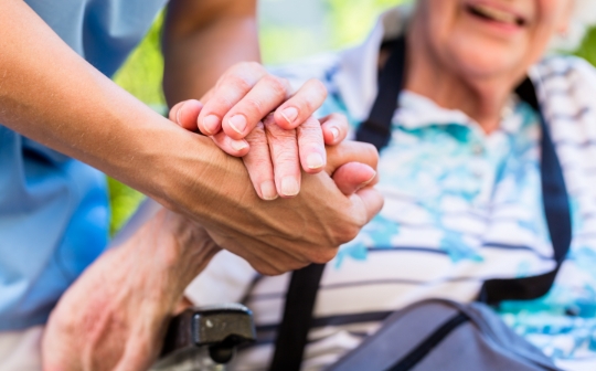 Skilled Nursing Holding Hands